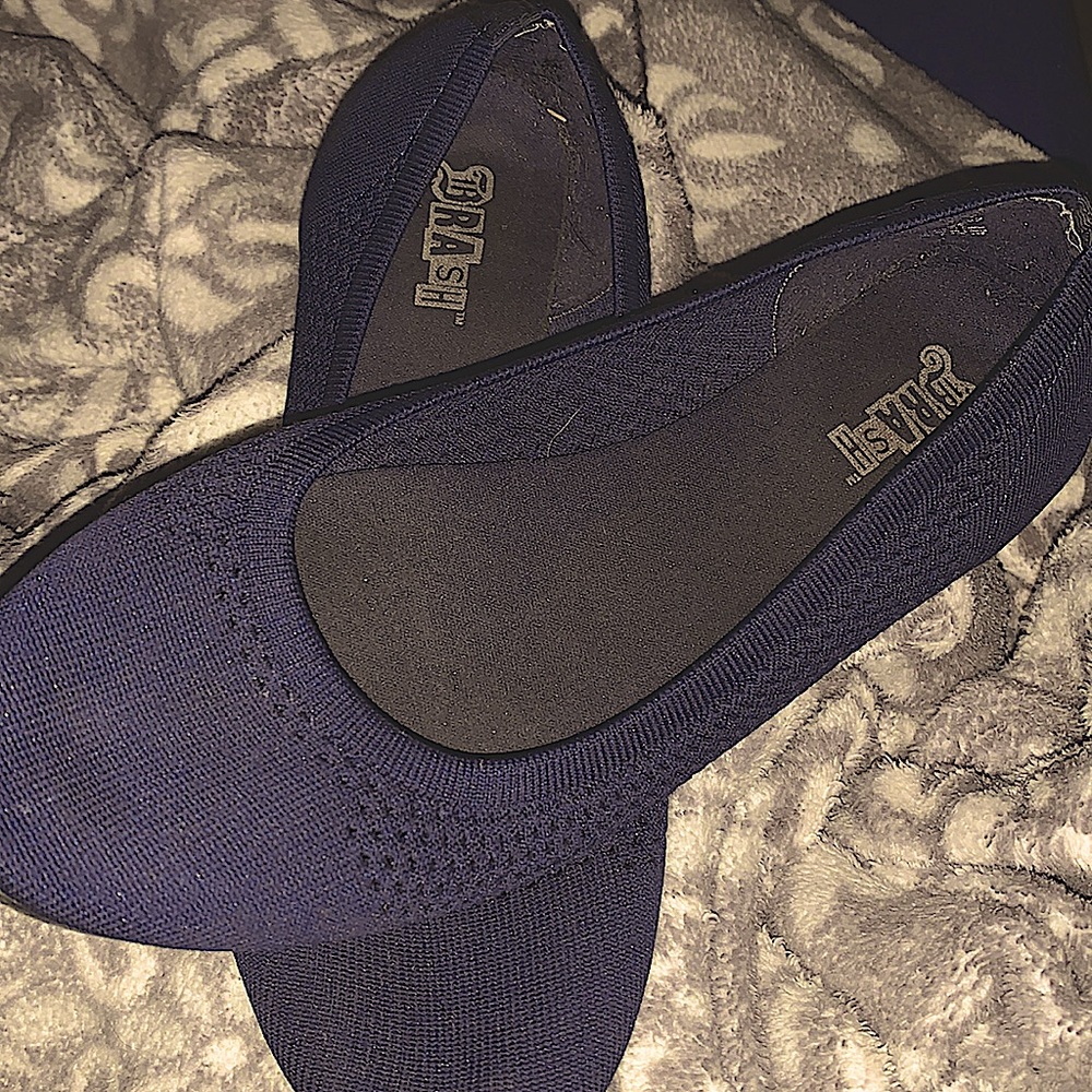 Navy blue dress shoe